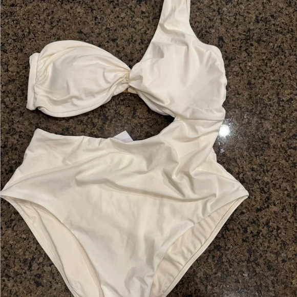 Reiss Celia Cutout One-Shoulder One-Piece Swimsuit Size 10 MSRP $190.00 - Picture 8 of 8